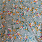 Viscose Delicate Floral on Powder Blue