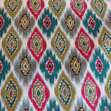 Viscose Indian Diamonds Teal/Lime/Red