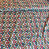 Viscose Indian Diamonds Teal/Lime/Red