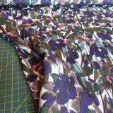 Viscose Irises in Dark Green/Khaki/Purple