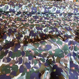 Viscose Irises in Dark Green/Khaki/Purple