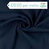 Viscose Blend Crepe in Navy