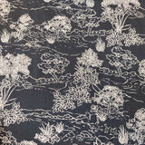 Viscose Japanese Garden on Grey