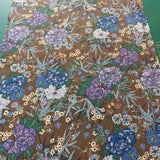 Jersey Large Floral on Chocolate (Viscose)