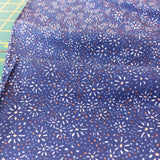 Viscose Star Floral on Blue