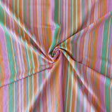 Viscose Blend Pinks & Green Stripe (Deadstock)