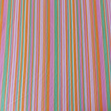 Viscose Blend Pinks & Green Stripe (Deadstock)