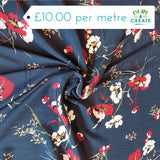 Viscose Summer Navy Floral