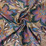 Viscose Twill Large Floral Purples & Blues (Deadstock)