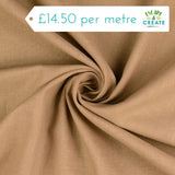 Linen in Plain Hazelnut (Washed)