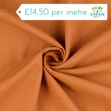 Linen in Plain Ginger (Washed)