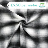 Wool Blend Large Check Black/White