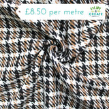 Wool Blend (Dogstooth) in Camel/Black