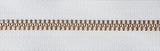 Zip 61cm/24" Open Ended Brass by YKK Col 501 White