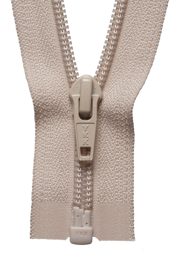 Nylon Chunky Open Ended Zip 36cm Col 572 Beige