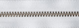 Zip 20cm/8" Trouser Closed (Metal) by YKK Col 501 White