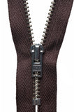 Zip 15cm/6" Trouser Closed (Metal) by YKK Col 570 Brown