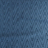Broderie Anglais Zig Zag in Air Force Blue (100% Cotton)