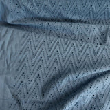 Broderie Anglais Zig Zag in Air Force Blue (100% Cotton)