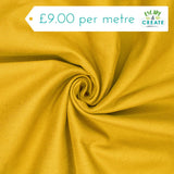 REMNANT Canvas in Plain Mustard (Cotton) (138cm wide x 200cm length)