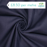 REMNANT Canvas in Plain Navy (Cotton) (138cm wide x 144cm length)