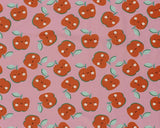 Jersey Happy Apples on Pink (Cotton)