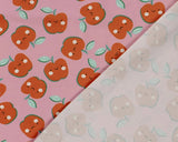 Jersey Happy Apples on Pink (Cotton)