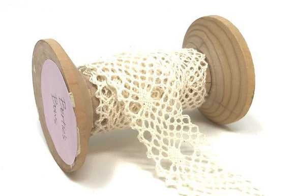 Lace: 25mm: Cotton in Natural