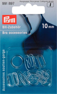 Bra Accessories 10mm Transparent by Prym (10 pieces)