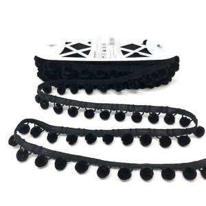 Pom Pom Trim 28mm Soft in Black