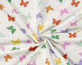 Jersey Butterflies on Off White (Cotton)