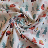 Cotton Poplin Christmas Snow Scene