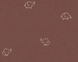 Jersey Elephants on Brown (Cotton)