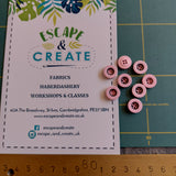 Button 12mm Round, Ridged Edge in Pink