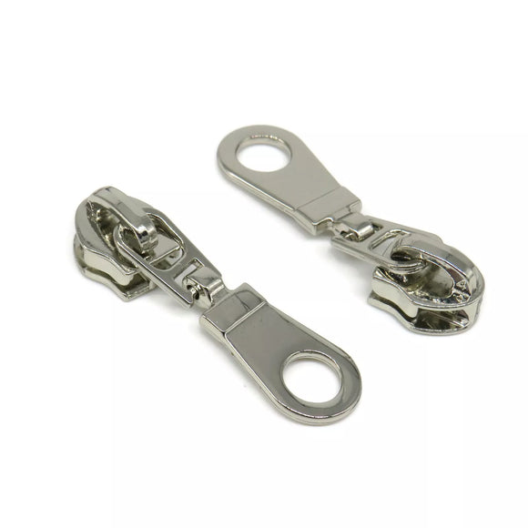 Zipper Pull (Heavy Duty #5) Donut in Silver