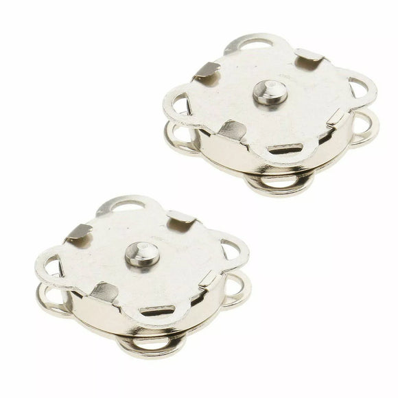 Magnetic Clasps Large 18mm Silver (Sew In)
