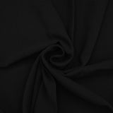 Linen Viscose (Stone Washed) in Plain Black
