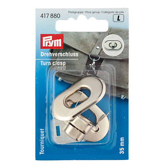 Bag Turn Clasp 35mm in Silver by Prym