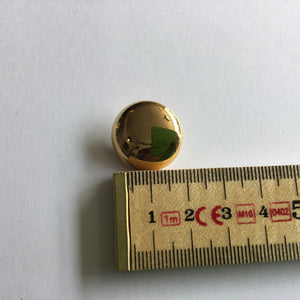 Button 22mm Solid Round Gold