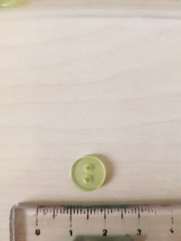 Button 10mm Green translucent