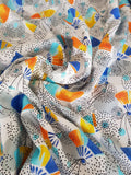 REMNANT Viscose Fan Viella Sensations by Indigo Fabrics (150cm wide x 150cm)