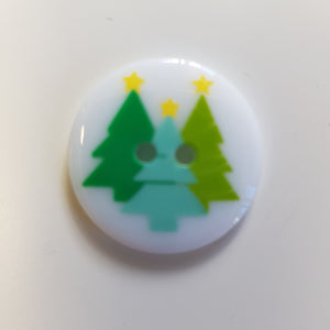 Button 23mm Christmas Trees