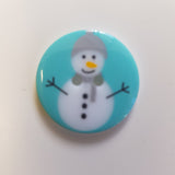 Button 23mm Christmas Snowman