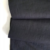 Linen in Plain Black (Washed)