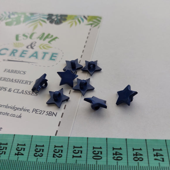 Button 15mm Star, in Royal Blue