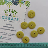 Button 22mm Round, Double Dome in Lime Green