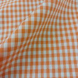 Gingham 1/4" 100% Cotton in Orange (140cm wide)