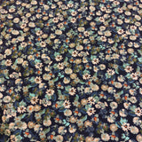 Viscose Twill Daisy Splash on Navy