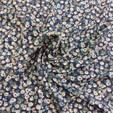 Viscose Twill Daisy Splash on Navy