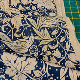 Cotton Duck Floral on Navy